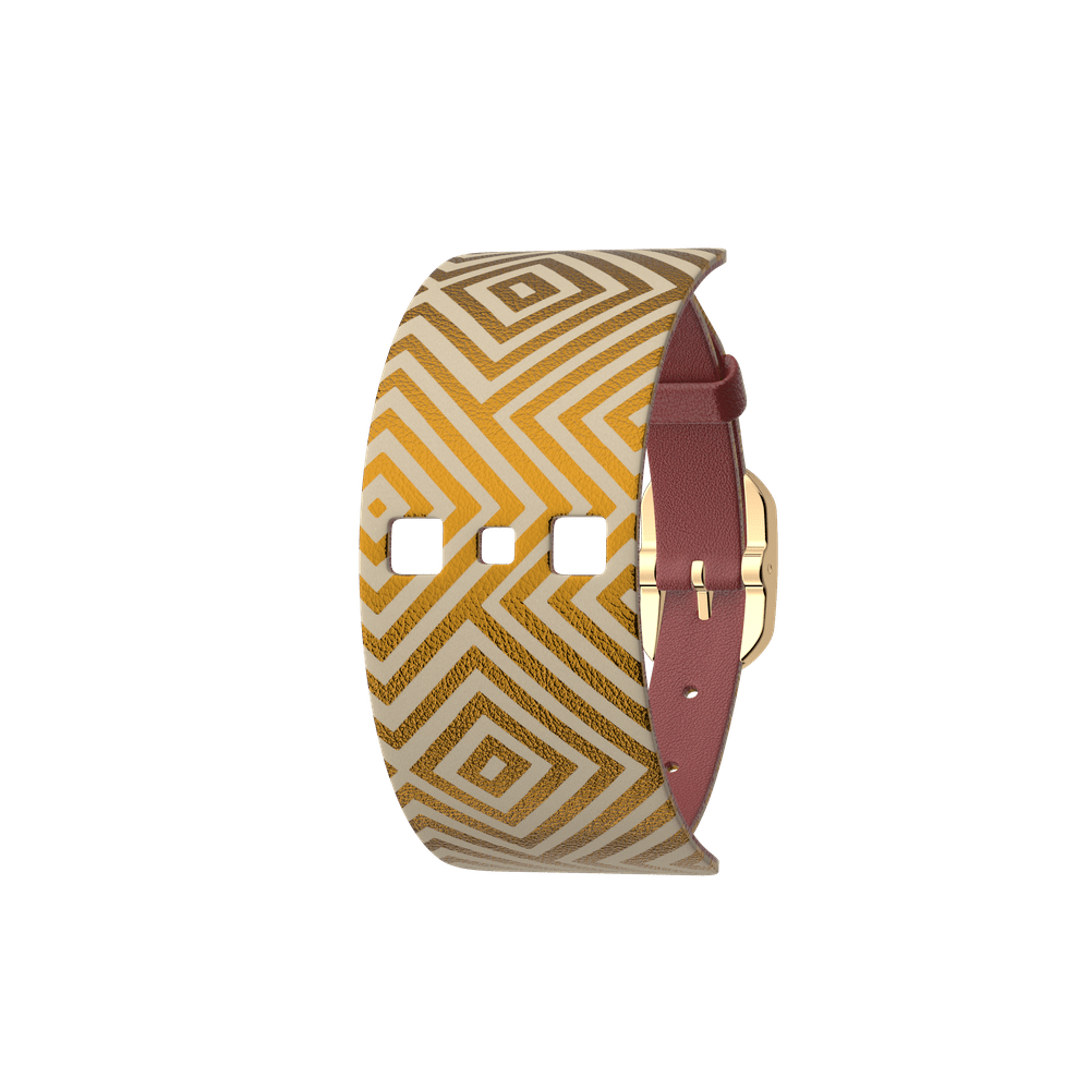 Bracelet Cuir Blush / Rubik, boucle dorée - Les Georgettes - Modalova