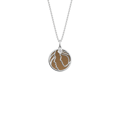 Gemini necklace, Terracotta / Bronze reversible insert gemini-necklace-terracotta-bronze-reversible-insert-pack_collier_zodiaque