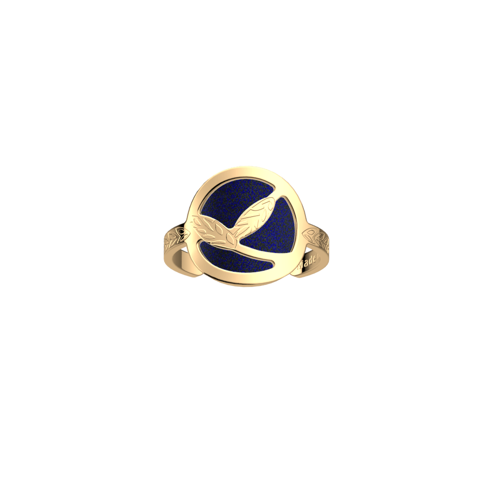Bague Épis de Blé, simili réversible Nuit Étoilée / Brun Écorce image number 1