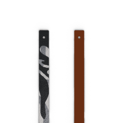 Leather insert - Bracelets, Zebra / Cognac leather-insert-bracelets-zebra-cognac-manchette