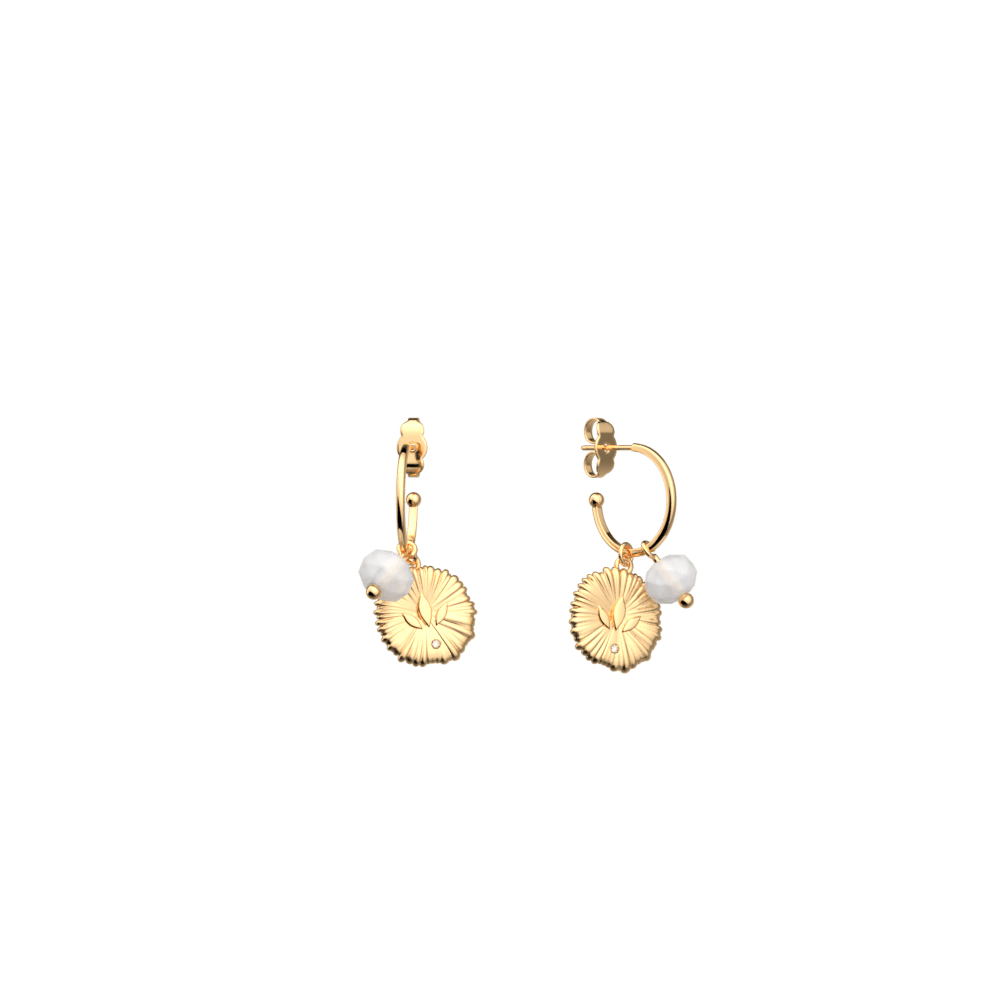 Boucles d'oreilles Summer Lotus Perles Nude image number 1