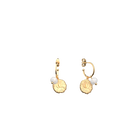 Boucles d'oreilles Summer Lotus Perles Nude, Finition Dorée image number 1