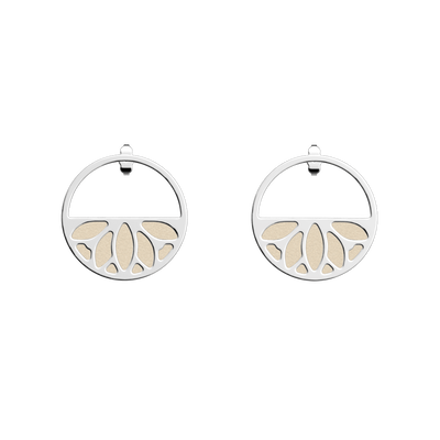 Lotus earrings, Cream / Gold Glitter reversible inserts  lotus-earrings-cream-gold-glitter-reversible-inserts-pack_boucles_d_oreilles_essentielles_et_precieuses
