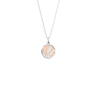 Collier Croisette, cuir réversible Nude / Aquatic image number 1