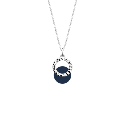 Collier Pure Martelée, cuir réversible Marine / Ciel Étoilé collier-pure-martelee-cuir-reversible-marine-ciel-etoile-pack_colliers