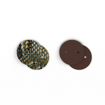 Leather insert - Earrings, Graphic Reptile / Chocolate leather-insert-earrings-graphic-reptile-chocolate