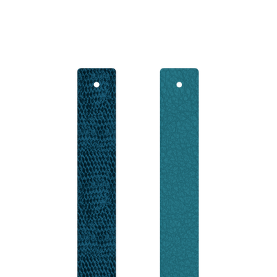 Leather insert - Bracelets, Bluish Scales / Georgettes Blue leather-insert-bracelets-bluish-scales-georgettes-blue-manchette