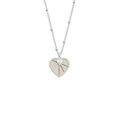 Cœur Céleste necklace, Cream / Gold Glitter reversible insert c-ur-celeste-necklace-cream-gold-glitter-reversible-insert-pack_colliers
