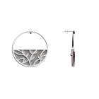 Arbre de Vie Hoop Earrings, Silver finish, Light Pink / Light Grey image number 4