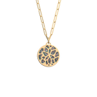 Nenuphar Necklace, Gold Finish, Soft Raspberry / Multicolour Glitte image number 2