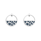 Boucles d'oreilles Girafe, Finition argentée, Myrtille / Terre d'Ambre image number 1