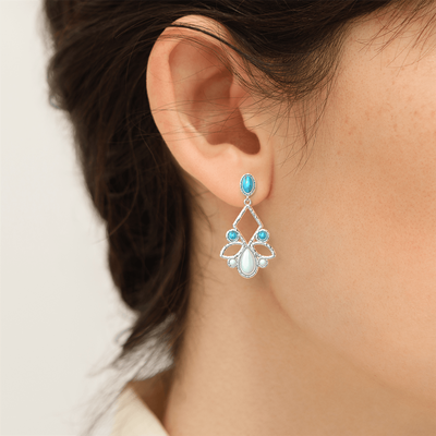 rosace-earrings-pendantes