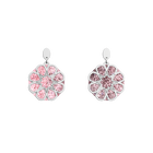 Boucles d'oreilles Arabesque, cuir réversibles Paillettes Orientales / Khôl Noir image number 1