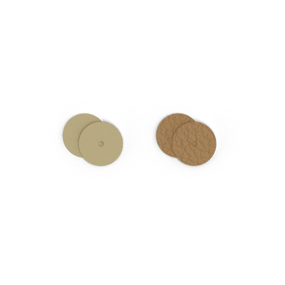 Leather insert - Earrings, Fine Sand / Caramel leather-insert-earrings-fine-sand-caramel-dormeuses