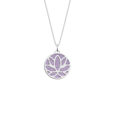 Lotus necklace, Wild Violet / Metallic Lavender reversible insert  lotus-necklace-wild-violet-metallic-lavender-reversible-insert-pack_colliers