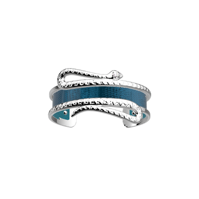 Serpent bracelet, Georgettes Blue / Bluish Scales reversible insert serpent-bracelet-georgettes-blue-bluish-scales-reversible-insert-pack_manchettes_essentielles