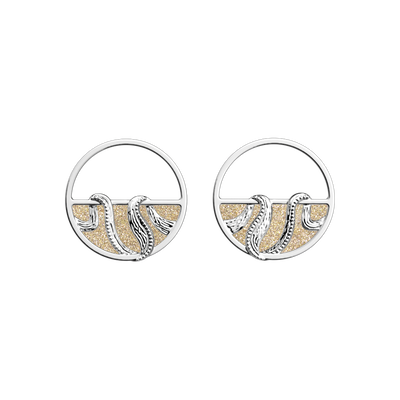 Boucles d'oreilles Drapé, cuirs réversibles Crème / Paillettes Dorées boucles-d-oreilles-drape-cuirs-reversibles-creme-paillettes-dorees-pack_bo_pendantes