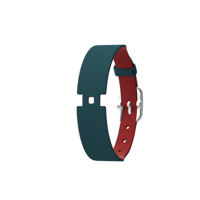 Petrol Blue / Raspberry Single Wrap Leather strap,  Silver finish buckle petrol-blue-raspberry-single-wrap-leather-strap-silver-finish-buckle-le_simple_tour