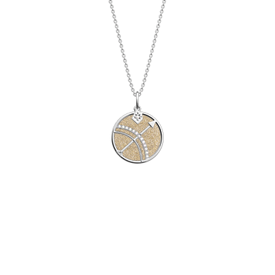 Sagittarius necklace, Cream / Gold Glitter reversible insert sagittarius-necklace-cream-gold-glitter-reversible-insert-pack_collier_zodiaque