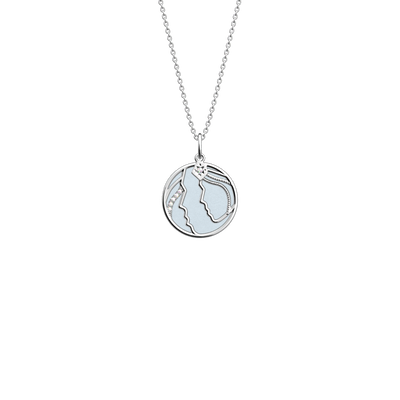 Gemini necklace, Crystal Blue / Disco reversible insert gemini-necklace-crystal-blue-disco-reversible-insert-pack_collier_zodiaque
