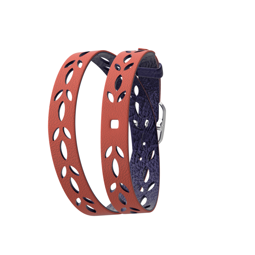 wraparound-leather-strap-lotus-coral-navy-blue-silver-finish-buckle-bracelet_de_montre-1