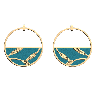Boucles d'oreilles Épis de Blé, cuirs réversibles Bleu Georgettes / Écailles Bleutées boucles-d-oreilles-epis-de-ble-cuirs-reversibles-bleu-georgettes-ecailles-bleutees-pack_boucles_d_oreilles_essentielles_et_precieuses