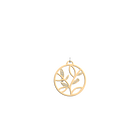 Pendentif Arbre De Vie Rond 25 mm, Finition dorée image number 1