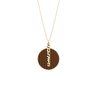 Collier Martelle, Finition dorée, Bronze Cubique / Pêche Blanche image number 1