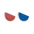 Boucles d'oreilles Désert, cuir réversibles Sépia / Paillettes Bleues image number 4