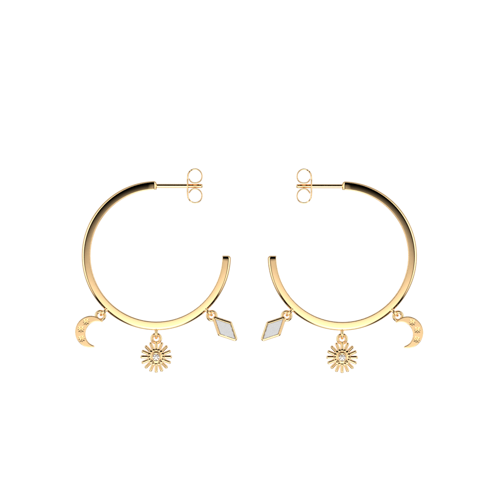 Boucles d'oreilles Luna - Les Georgettes - Modalova