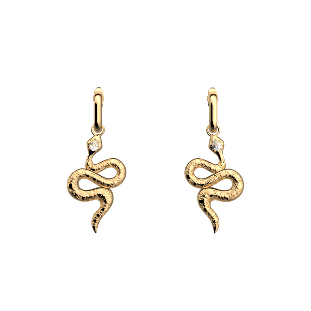 Boucles d'oreilles Serpent - Les Georgettes - Modalova