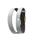 Bracelet Cuir Double Tour, Aluminium / Voie lactée, Boucle Dorée image number 1