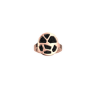 Bague Girafe, Finition dorée rose, Paillettes Noires / Rouge image number 1