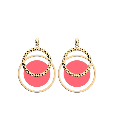 Boucles d'oreilles Pure Martelée, cuirs réversibles Fuchsia Exotique / Amaryllis Rose boucles-d-oreilles-pure-martelee-cuirs-reversibles-fuchsia-exotique-amaryllis-rose-pack_bo_pendantes