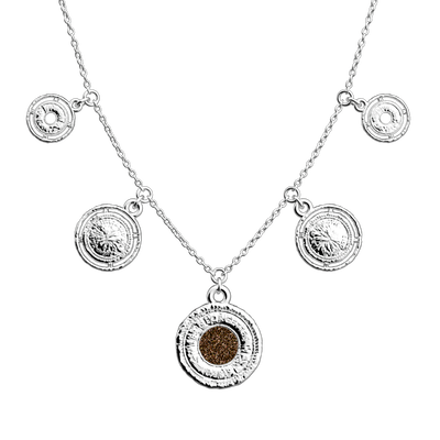 Collier Pépite Pampille, cuir réversible Vert de Gris / Bronze Paillettes collier-pepite-pampille-cuir-reversible-vert-de-gris-bronze-paillettes-pack_colliers