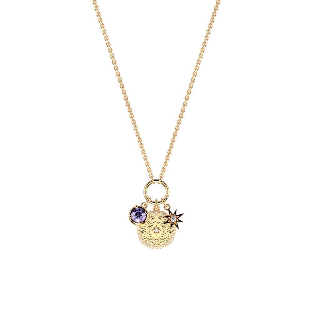 Collier Birthstones, Février - Les Georgettes - Modalova