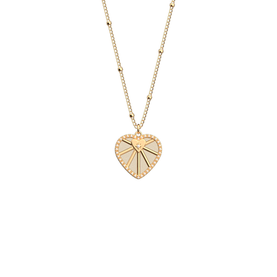 Cœur Céleste necklace, Gold Glitter / Cream reversible insert  c-ur-celeste-necklace-gold-glitter-cream-reversible-insert-pack_colliers
