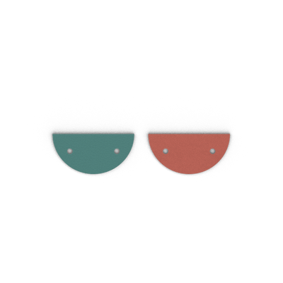 Cuir - Colliers, Bleu Minéral / Argile Rose cuir-colliers-bleu-mineral-argile-rose