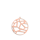 Pendentif Girafe Rond 45 mm, Finition dorée rose image number 1