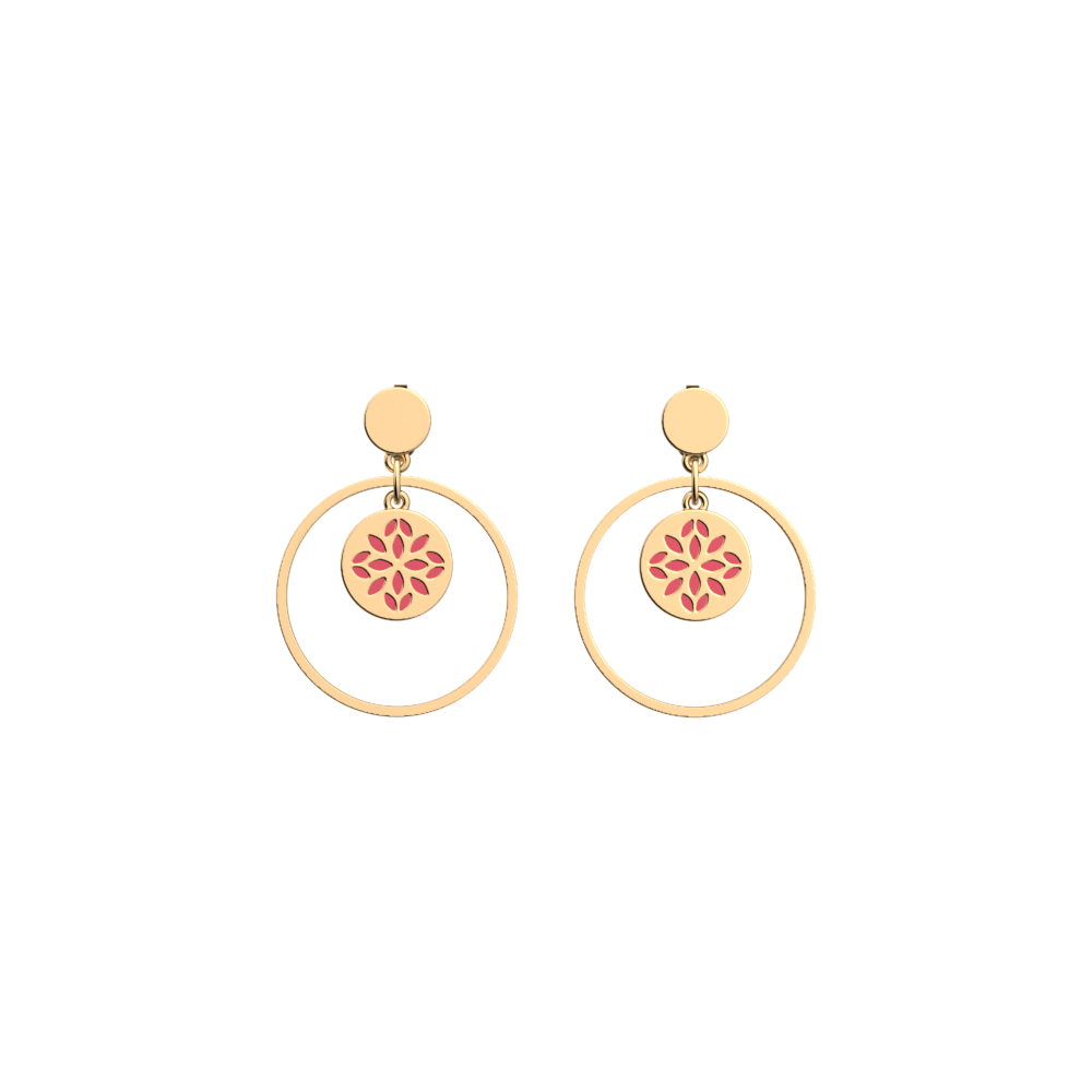 Boucles d'oreilles Lotus Laque - Les Georgettes - Modalova