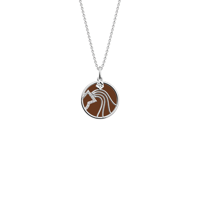 Aquarius necklace, Terracotta / Bronze reversible insert aquarius-necklace-terracotta-bronze-reversible-insert-pack_collier_zodiaque