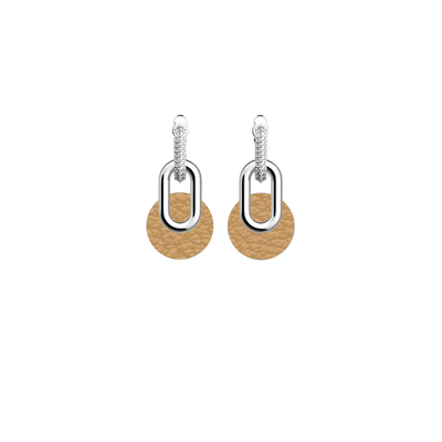 Chaîne earrings, Fine Sand / Caramel reversible inserts  chaine-earrings-fine-sand-caramel-reversible-inserts-pack_boucles_d_oreilles_essentielles_et_precieuses