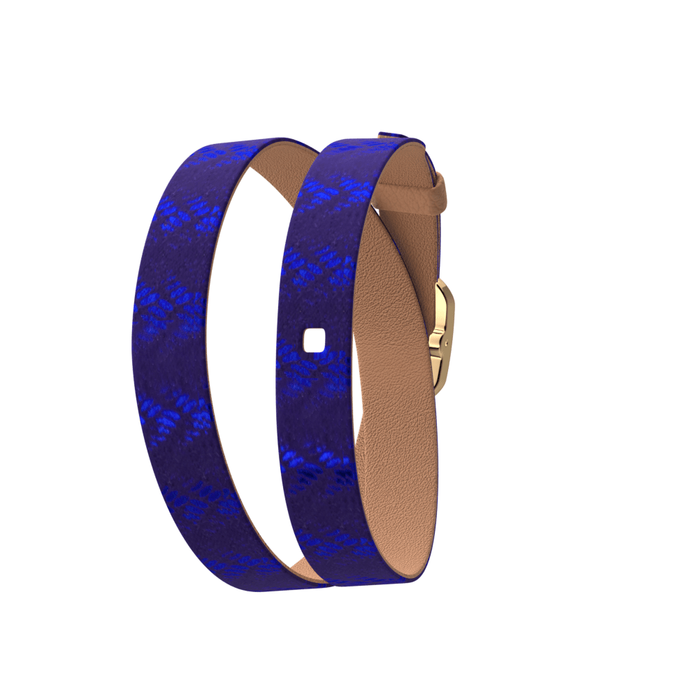 Bracelet Montre Double Tour, Batik / Grès - Les Georgettes - Modalova