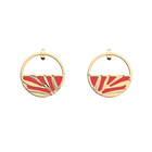 Boucles d'oreilles Croisette, Finition dorée, Hibiscus / Mistral image number 1