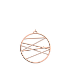 Pendentif Liens Rond 45 mm, Finition dorée rose image number 1