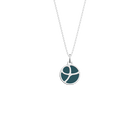 Collier Valse, cuir réversible Bleu Pétrole / Framboise image number 1