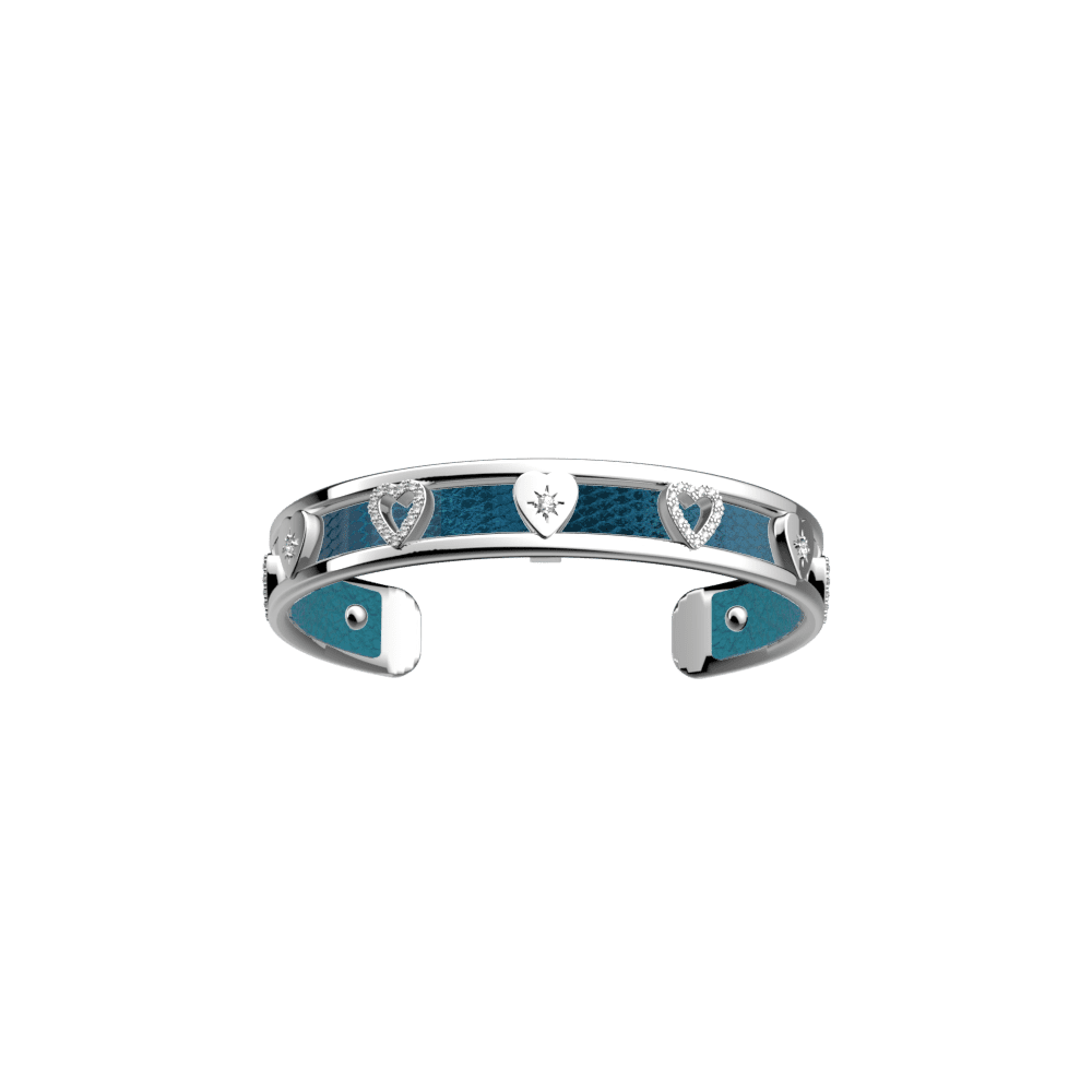 Manchette Caur Céleste, cuir réversible Écailles Bleutées / Bleu Georgettes - Les Georgettes - Modalova