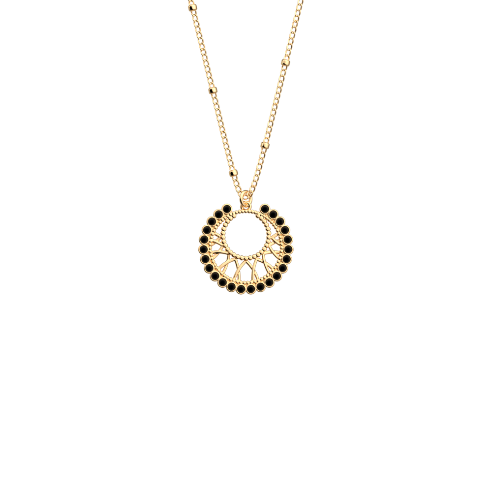 Collier Arabesque, Laque Noire image number 1