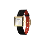 Reversible Black Glitter / Red watch, l'Absolue square watch case, Gold finish image