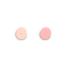 Boucles d'oreilles Rose des Sables, cuir réversibles Rose Métal / Jasmin image number 4